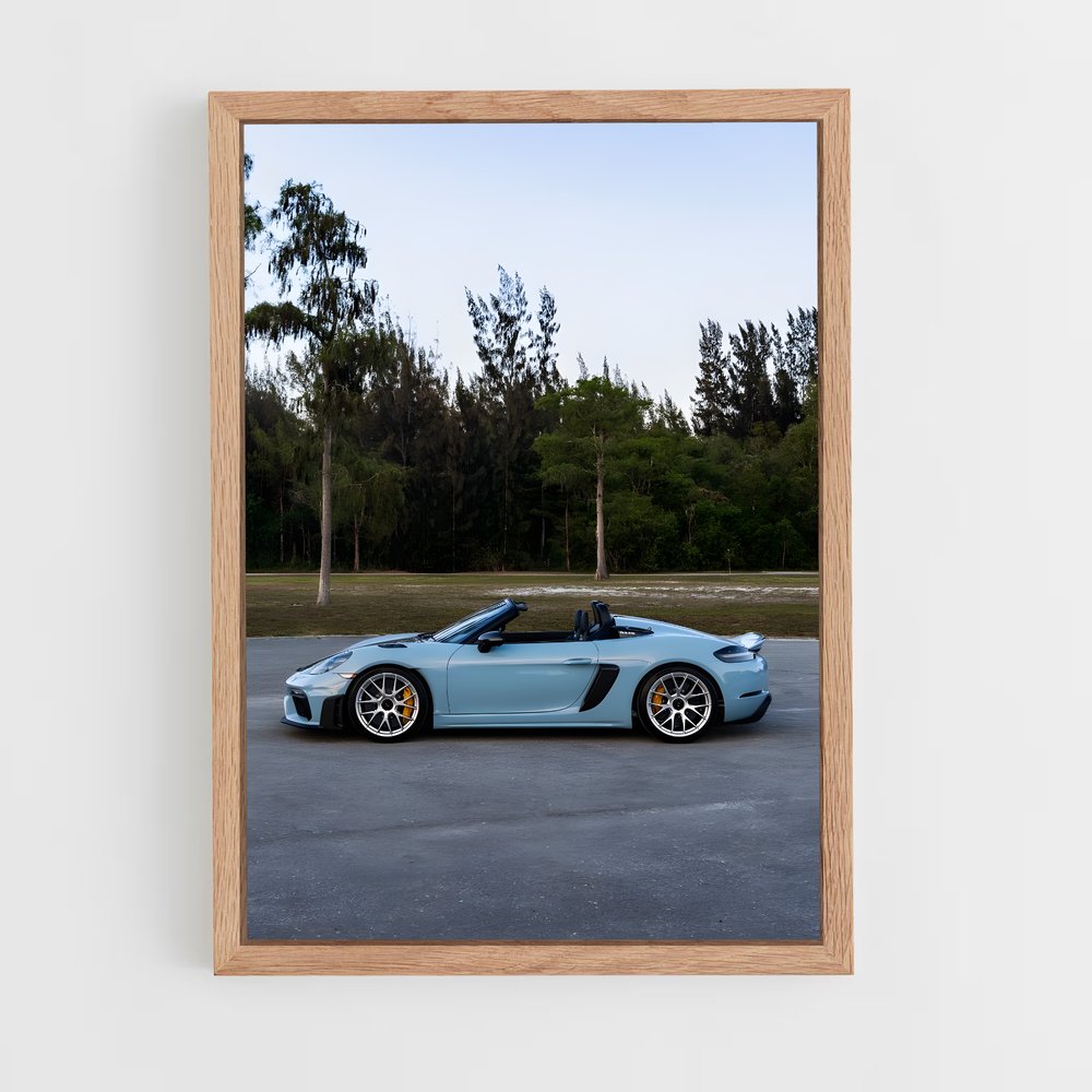Poster Blue Speedster – affiche Porsche (vue 4)